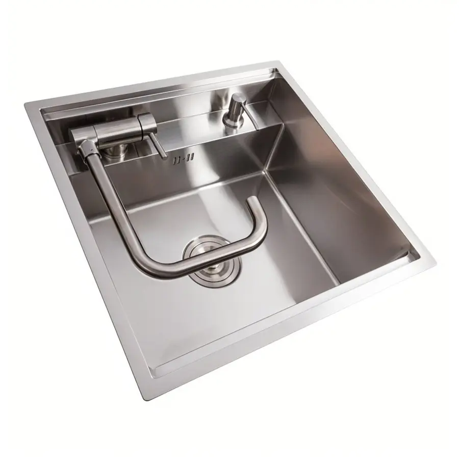 Кухонна мийка CM 50*50 прихована нержавійка VALESO Handmade (змішувач в комплекті)