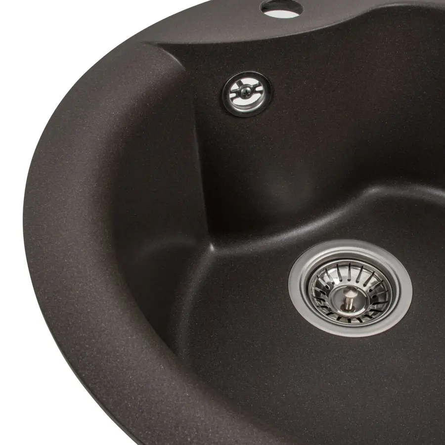 Гранитная мойка для кухни VALESO TURAS 480 матовая Темная Скала