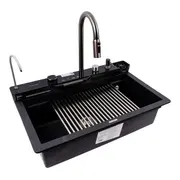 Гранитная мойка для кухни VALESO EVANORA 7546 матовая Карбон