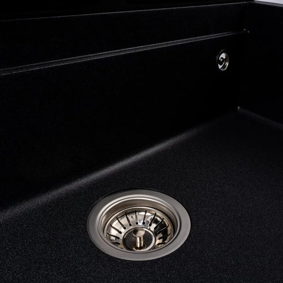 Гранитная мойка для кухни VALESO EVANORA 7546 матовая Карбон