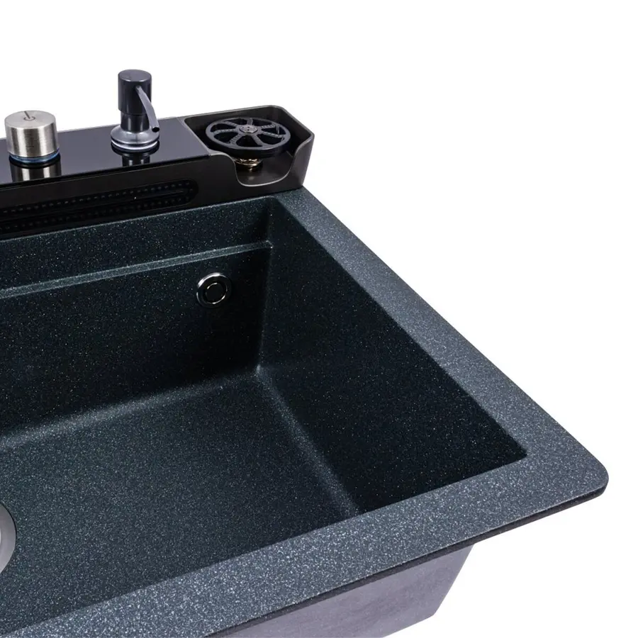 Гранитная мойка для кухни VALESO EVANORA 7546 матовая Антрацит