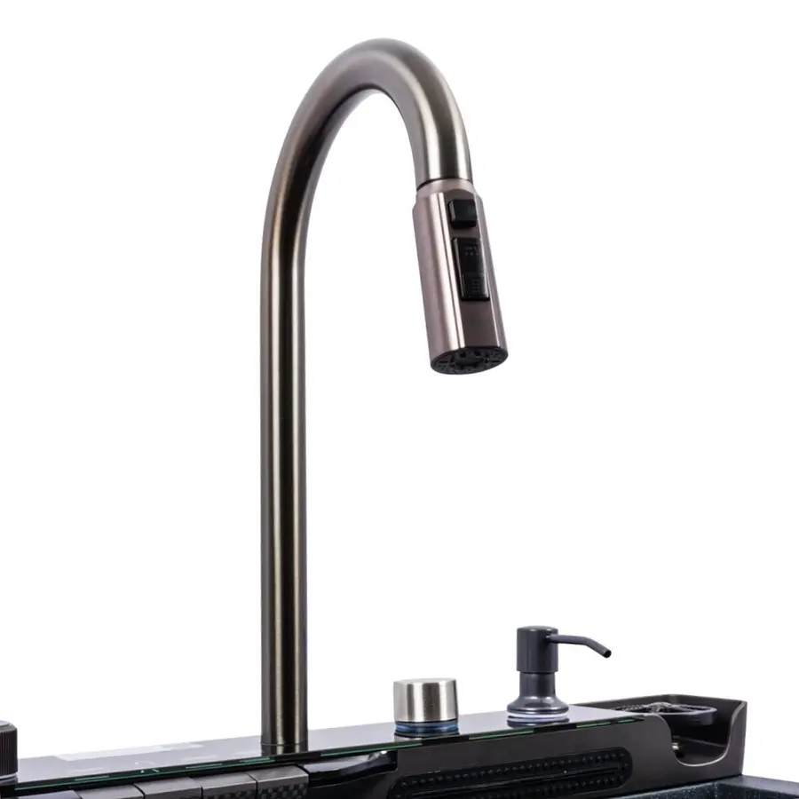 Гранитная мойка для кухни VALESO EVANORA 7546 матовая Антрацит