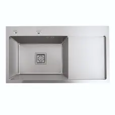 Мийка Platinum Handmade 780х430х220 L нержавійка (квадратний сифон,3.0/1.0)