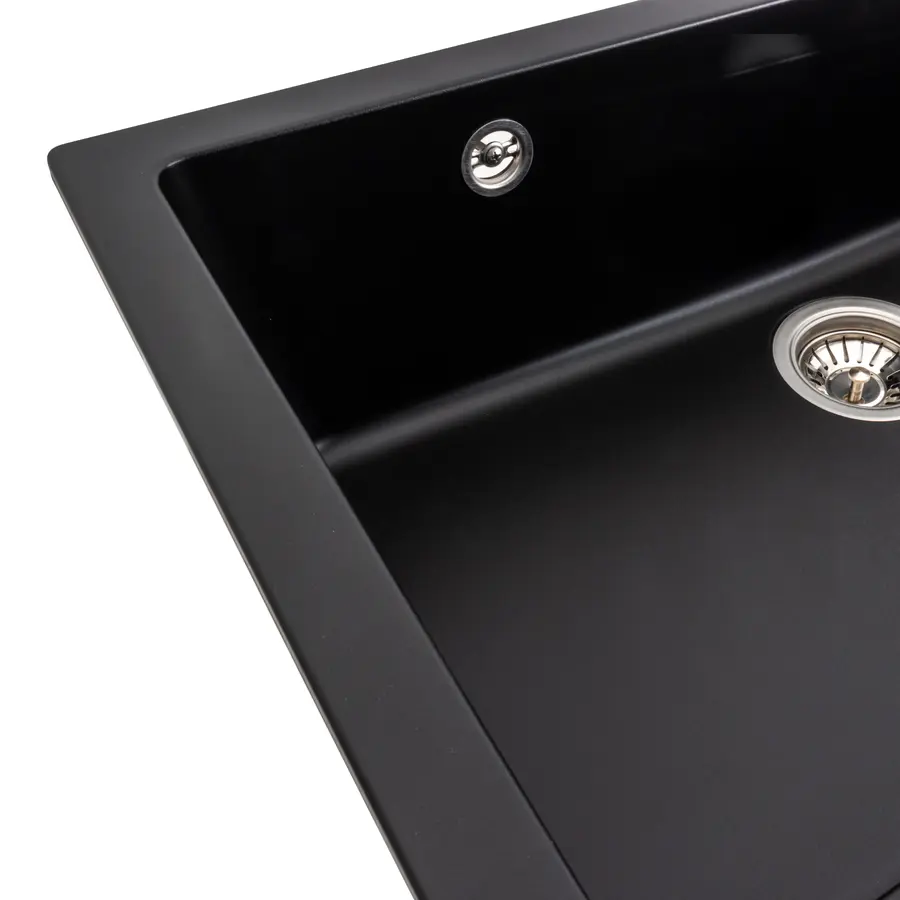 Гранитная мойка для кухни Platinum 7945 Paruana матовая Черная