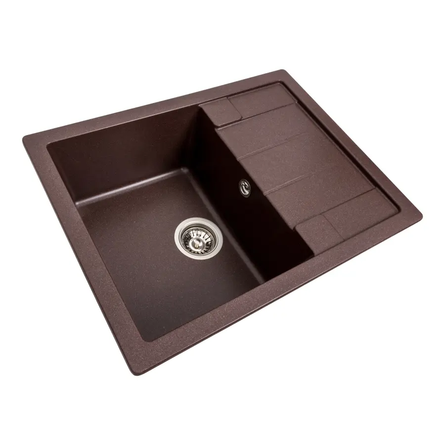 Гранітна мийка для кухні Platinum 6550 INTENSO матова Мокко
