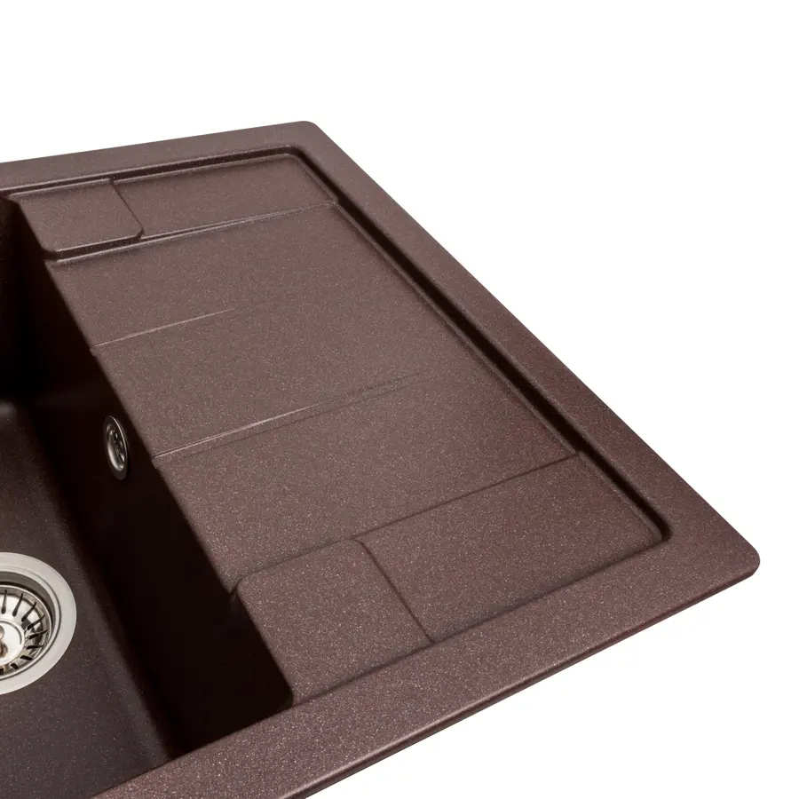 Гранітна мийка для кухні Platinum 6550 INTENSO матова Мокко