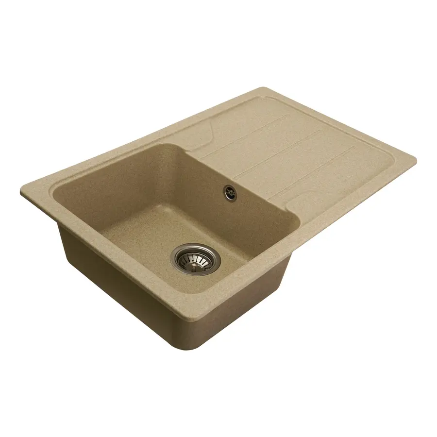 Гранітна мийка для кухні Platinum 7850 CAMELIA глянец Сафарі