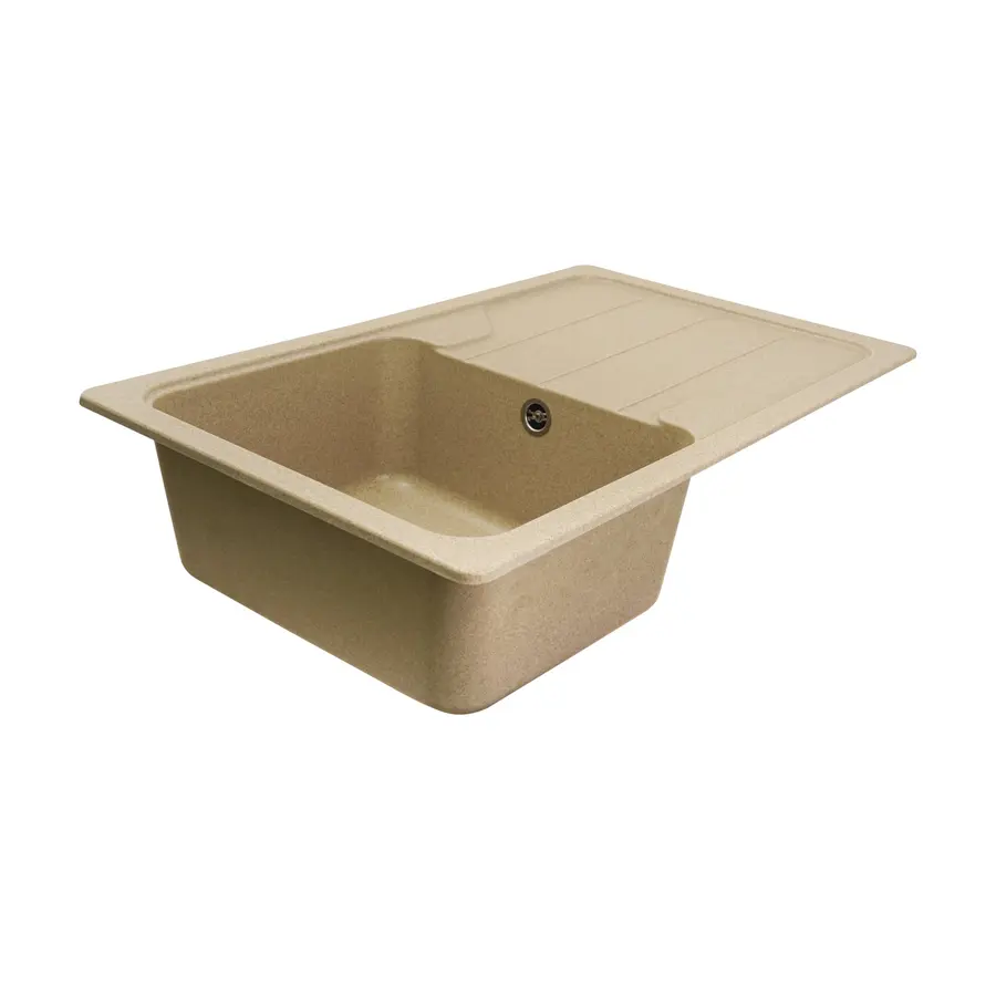 Гранітна мийка для кухні Platinum 7850 CAMELIA глянец Сафарі