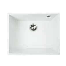 Гранітна мийка для кухні Platinum 5444 OASIS матова Білосніжна