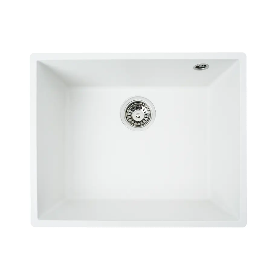 Гранітна мийка для кухні Platinum 5444 OASIS матова Білосніжна