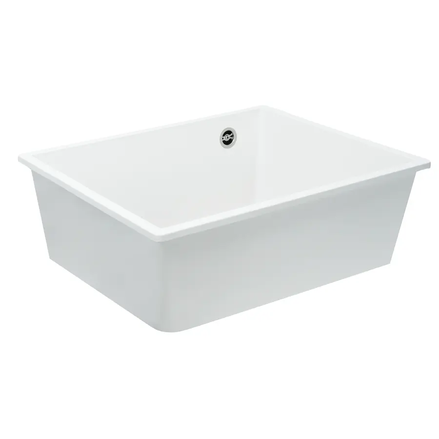 Гранітна мийка для кухні Platinum 5444 OASIS матова Білосніжна