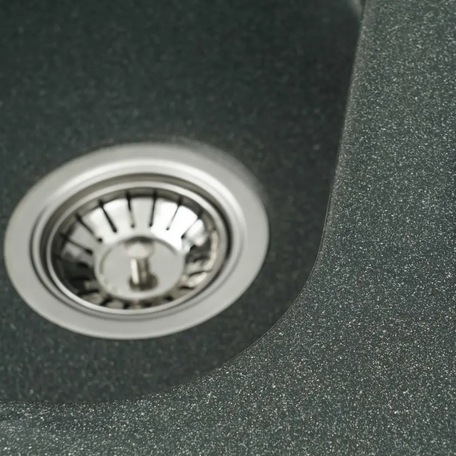 Гранітна мийка для кухні Platinum 7648W TWIN глянець Антрацит