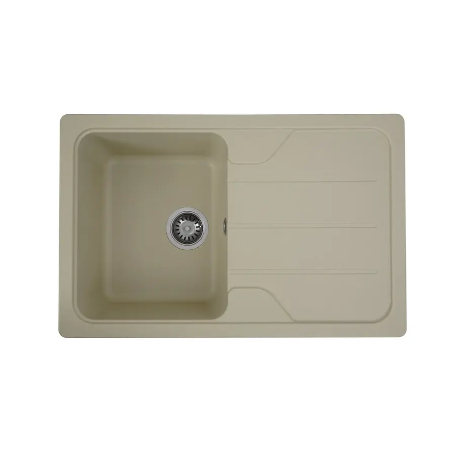 Гранітна мийка для кухні Platinum 7850 CAMELIA глянец Айворі