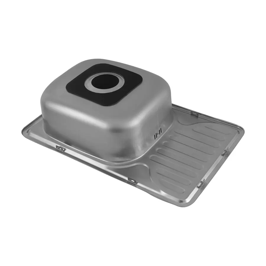 Кухонна мийка з нержавіючої сталі Platinum САТИН 6642 (0,8/180 мм)