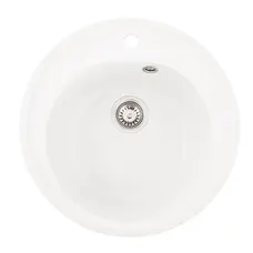 Гранітна мийка для кухні Platinum 510 LUNA матова Білосніжна