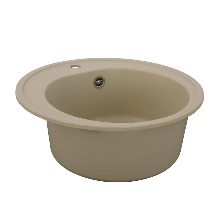 Гранітна мийка для кухні Platinum 510 LUNA матова Айворі