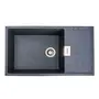 Гранітна мийка для кухні Platinum 8650 DIAMOND матова (графіт)