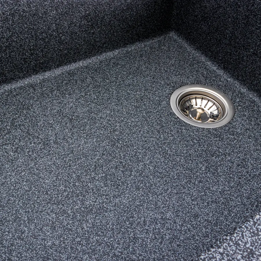 Гранітна мийка для кухні Platinum 8650 DIAMOND матова (графіт)