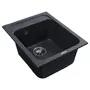 Гранитная мойка для кухни Platinum 4050 KORRADO матовая Графит