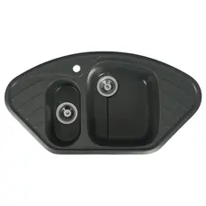 Гранітна мийка для кухні Platinum 9250UW LARGO глянець Антрацит