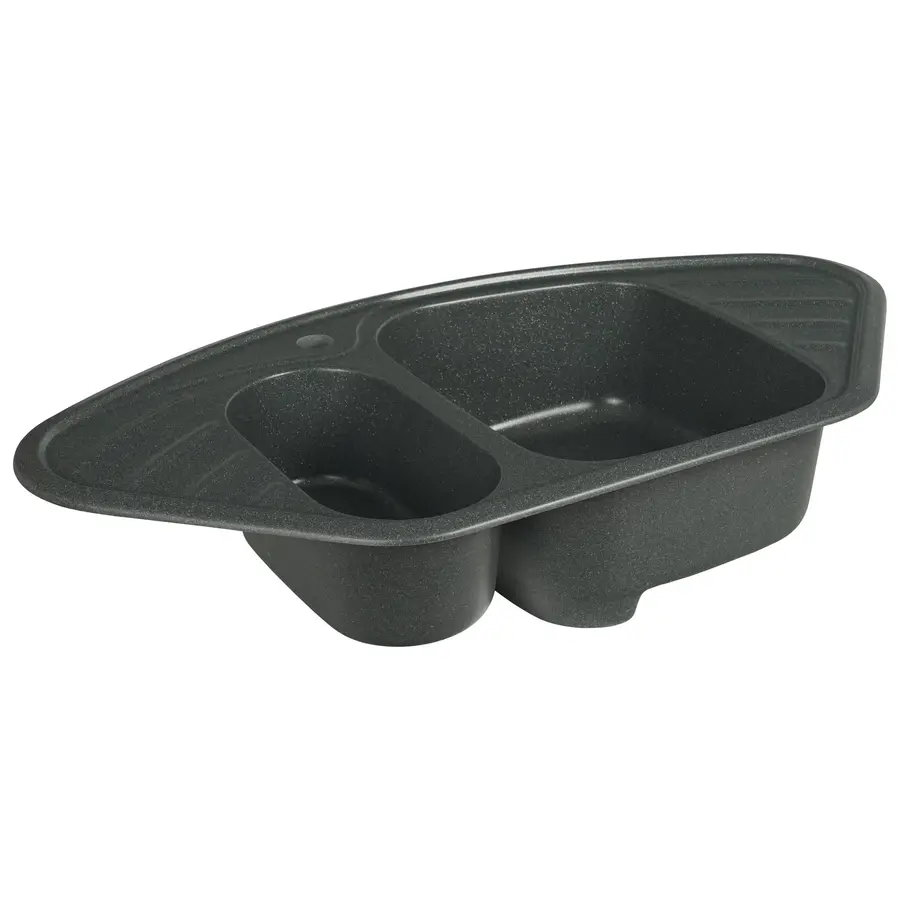 Гранітна мийка для кухні Platinum 9250UW LARGO глянець Антрацит