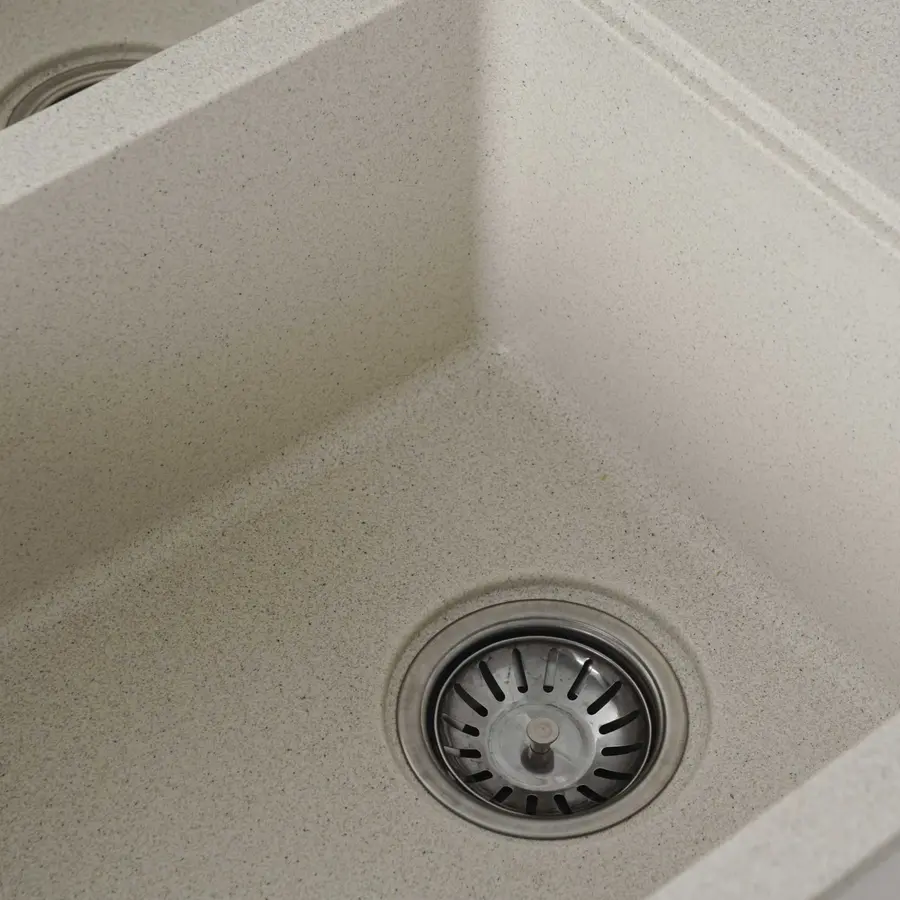 Гранитная мойка для кухни Platinum 7850 HARMONY матовая Белая в точку