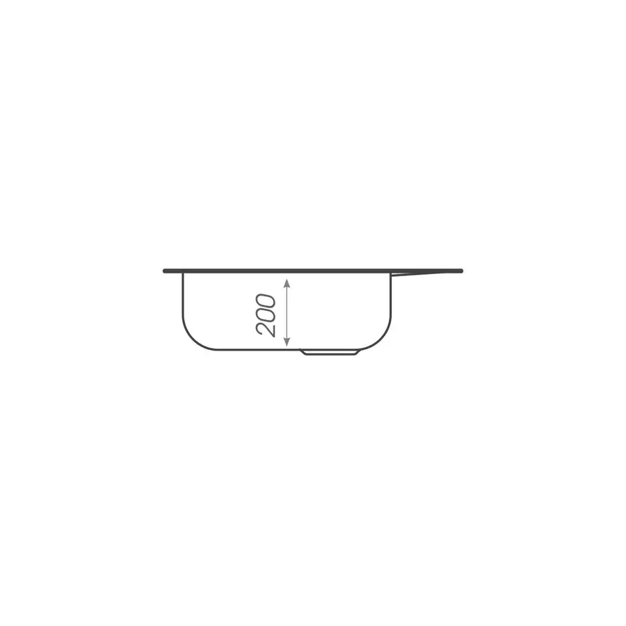 Гранитная мойка для кухни Platinum 4050 KORRADO матовая Мокко