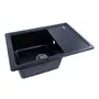 Гранітна мийка для кухні Platinum 6243 LIANA матова Чорний металік