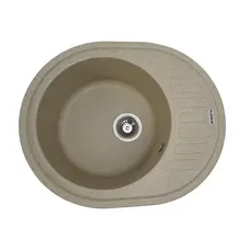 Гранітна мийка для кухні Platinum 6250 SOUL матова Беж