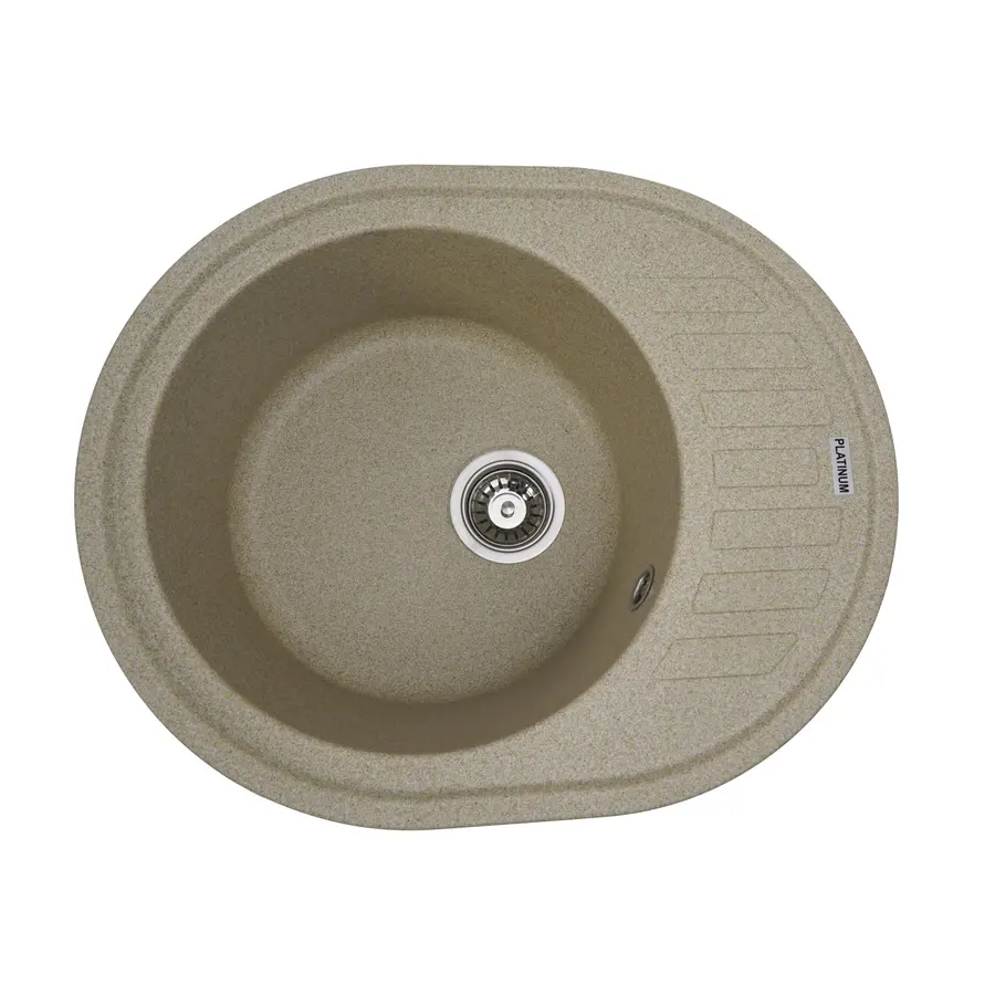 Гранітна мийка для кухні Platinum 6250 SOUL матова Беж