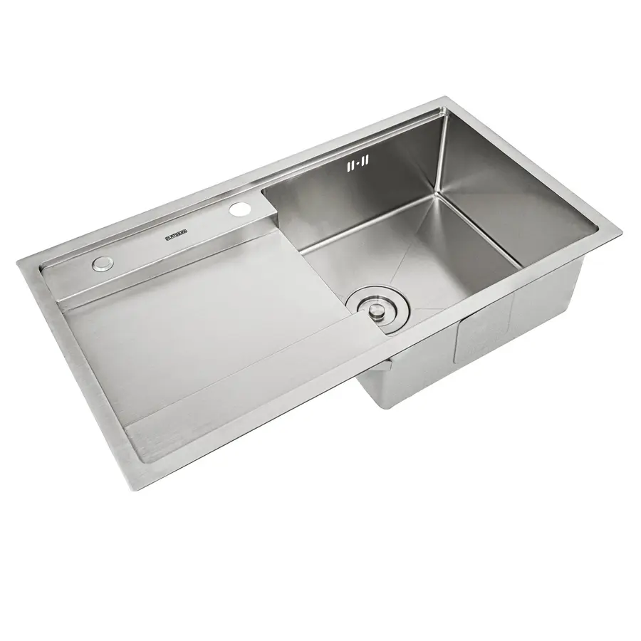 Кухонна мийка Platinum Handmade 820х450х230 R (з кріпленням)