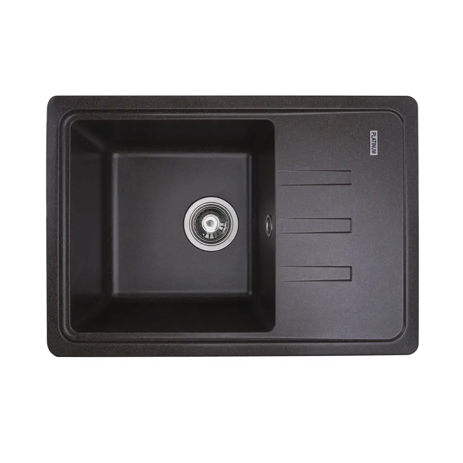 Гранітна мийка для кухні Platinum 6243 LIANA матова Шоколад