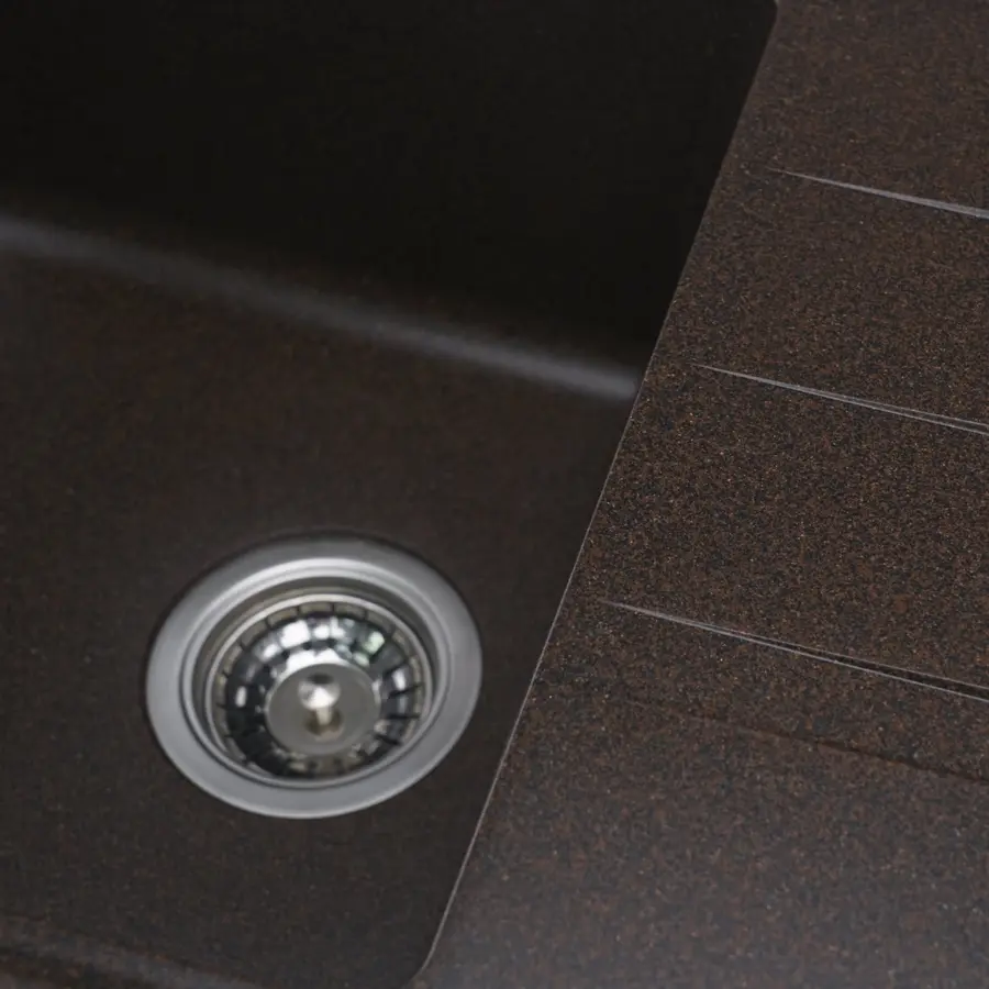 Гранітна мийка для кухні Platinum 6243 LIANA матова Шоколад