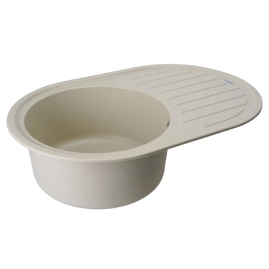 Гранітна мийка для кухні Platinum 7750 LIRA матова Айворі