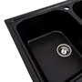 Гранітна мийка для кухні Platinum 7950 Equatoria глянець Чорний (Gold)