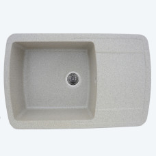 Гранітна мийка для кухні Platinum 7749 ROMA глянець Сірий металік