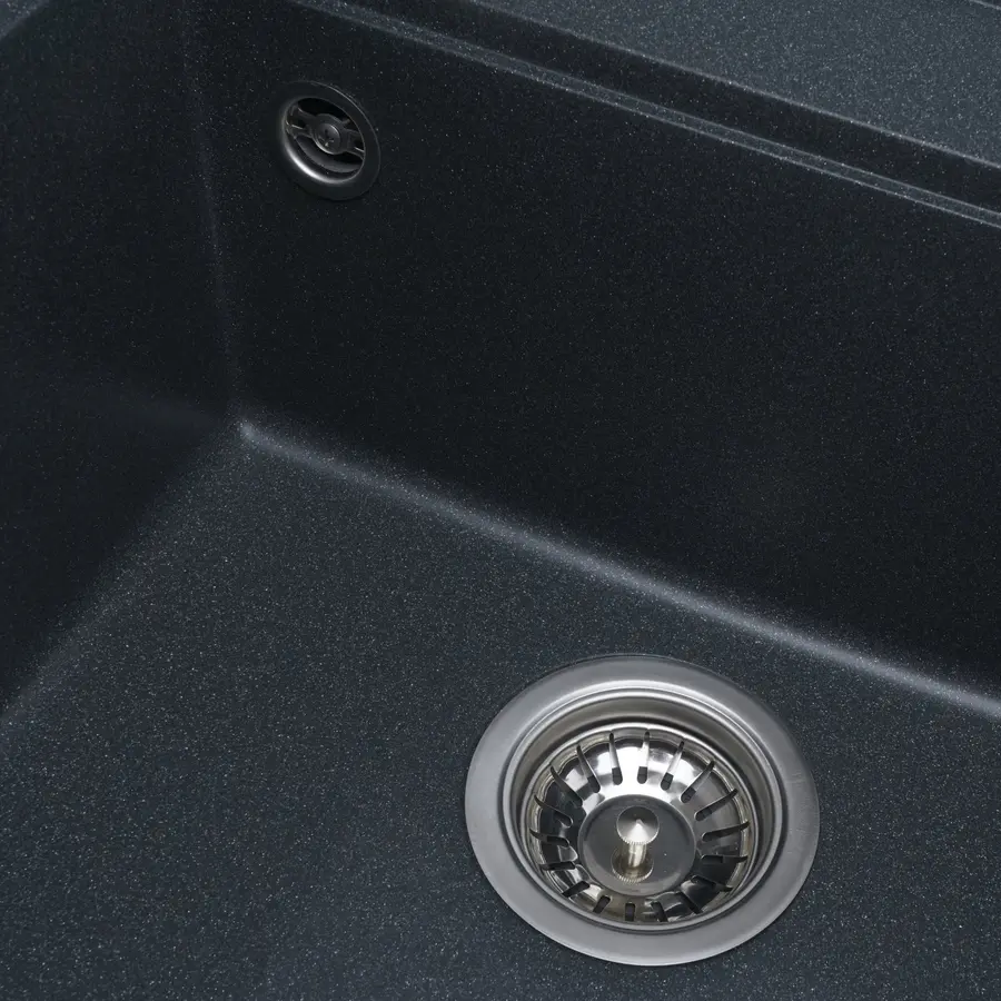 Гранітна мийка для кухні Platinum 5149 FIESTA матова Антрацит