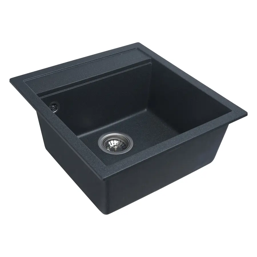 Гранітна мийка для кухні Platinum 5149 FIESTA матова Антрацит