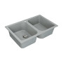 Гранітна мийка для кухні Platinum 7648W TWIN глянець Сіра