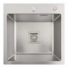 Мийка Platinum Handmade НSB 450x450x220 нержавійка (квадратний сифон.3,0/1,0) Мийка Platinum Handmade НSB 450x450x220 нержавійка (квадратний сифон.3,0/1,0)