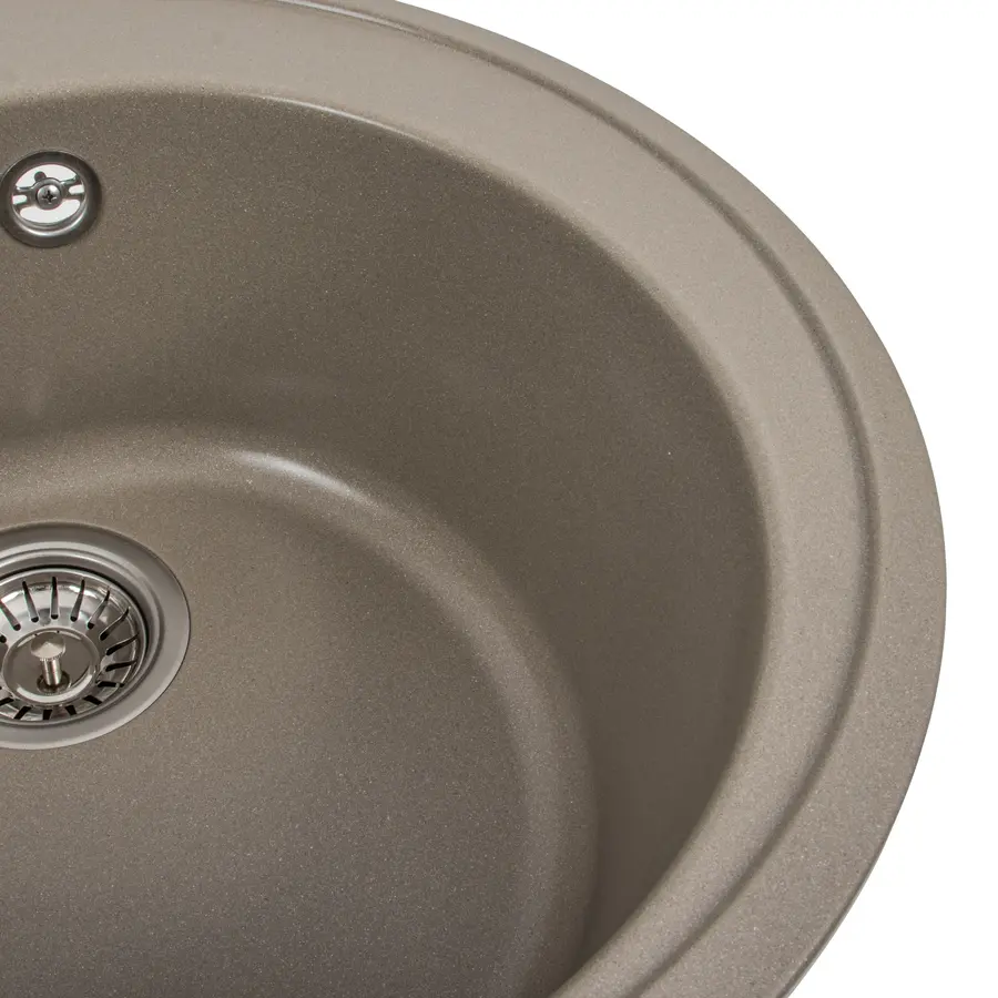 Гранитная мойка для кухни Platinum 510 LUNA матовая Титан