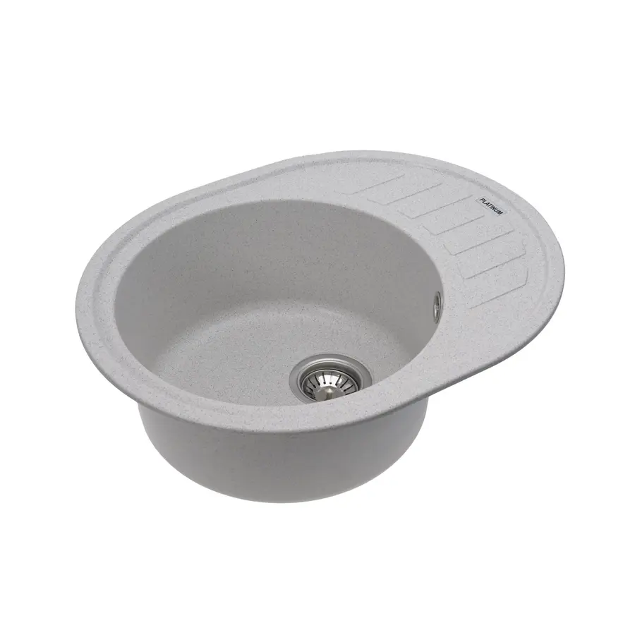 Гранітна мийка для кухні Platinum 6250 SOUL матова Топаз