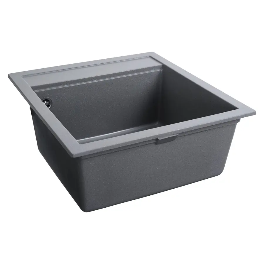 Гранітна мийка для кухні Platinum 5149 FIESTA матова Сірий мусон