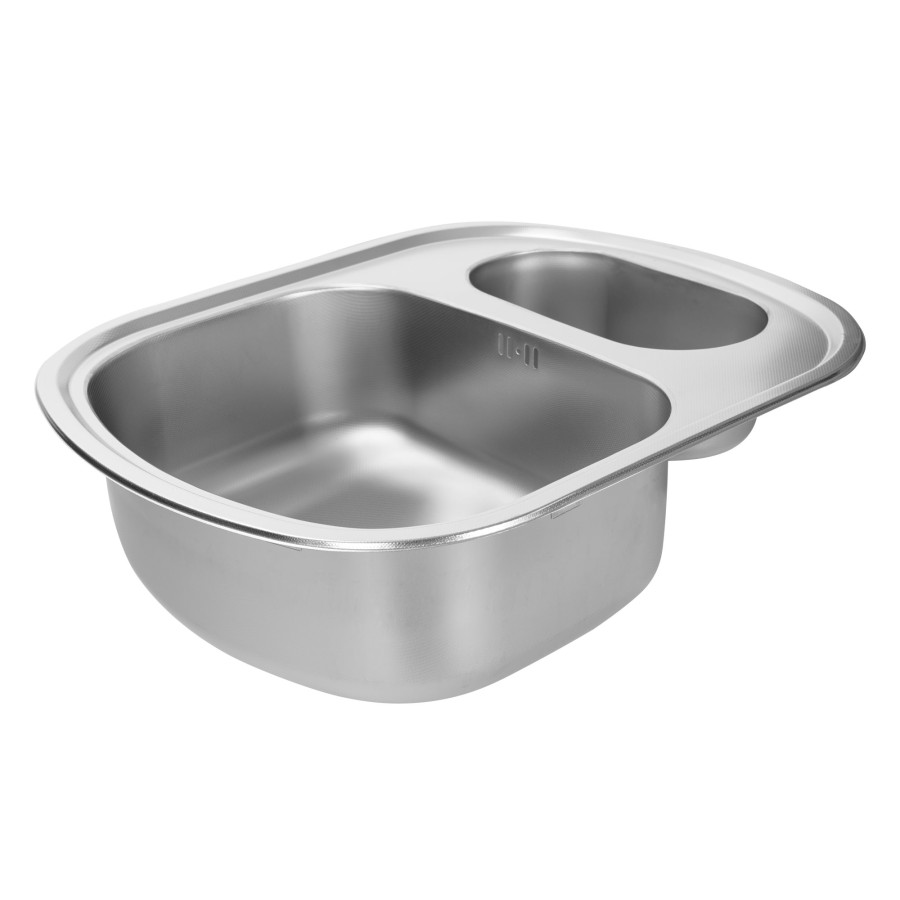 Кухонна мийка з нержавіючої сталі Platinum ДЕКОР 6049D (0,8/180 мм)