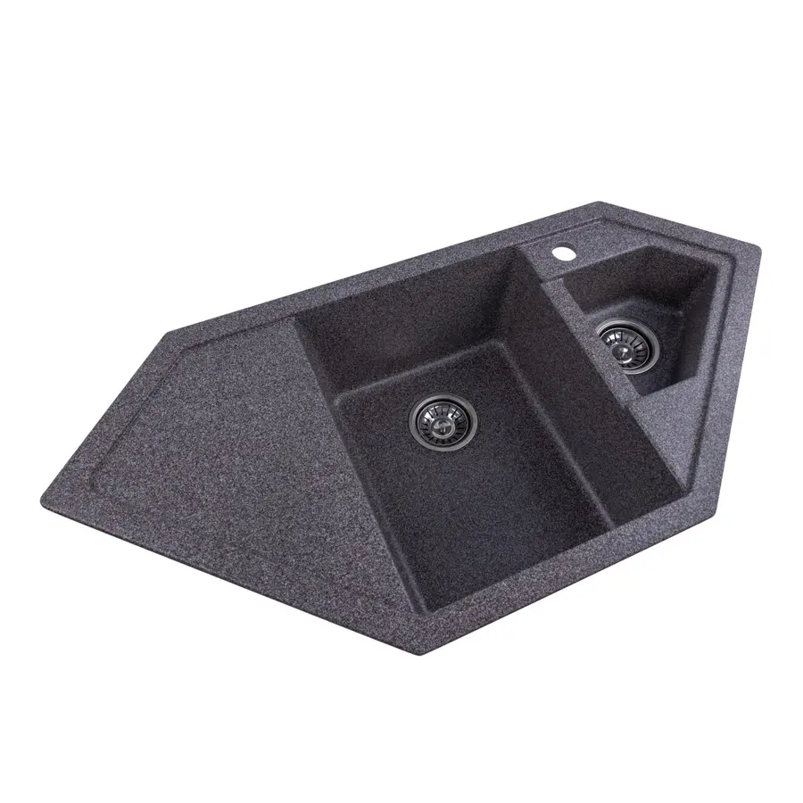 Гранитная мойка для кухни Platinum 9950 PANDORA матовая Микс