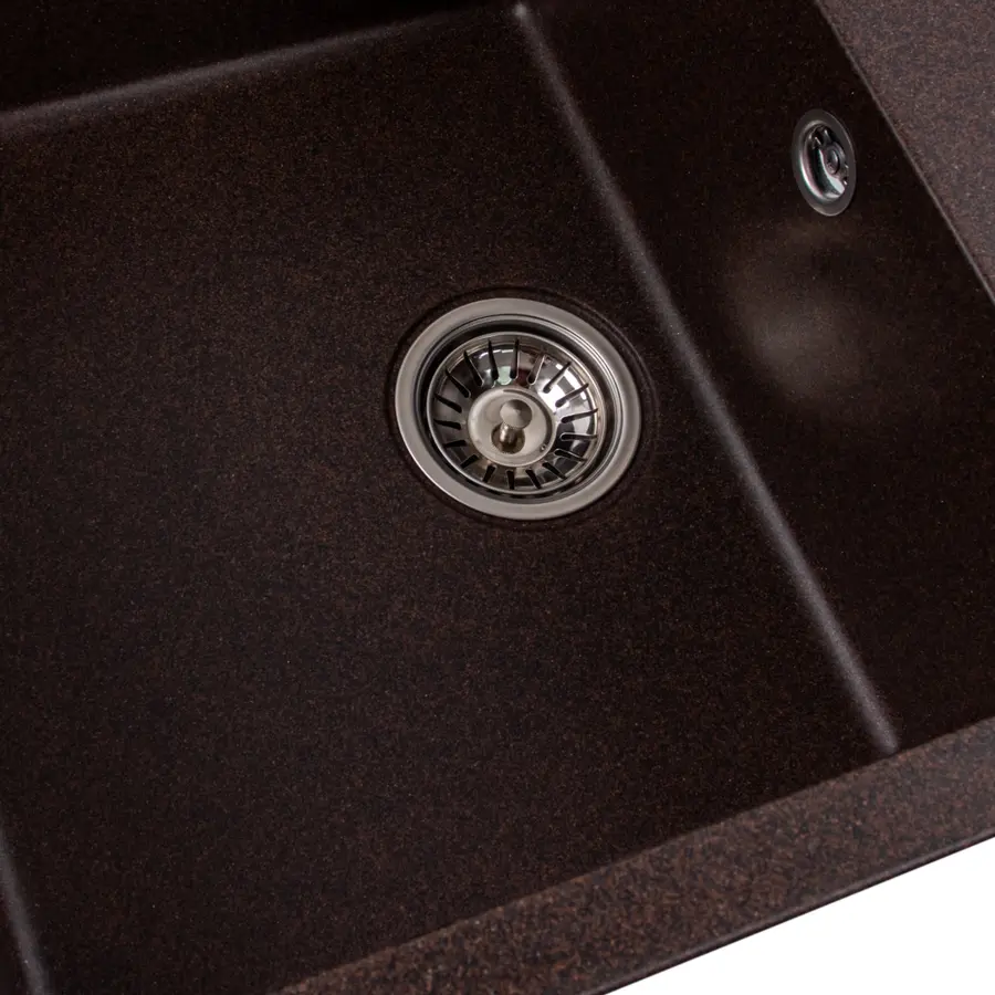 Гранітна мийка для кухні Platinum 7950 Selena матова Шоколад