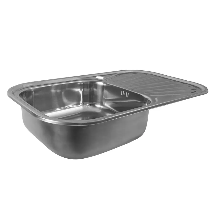 Кухонна мийка з нержавіючої сталі закруглена Platinum ПОЛІРОВКА 7848 (0,8/180 мм)