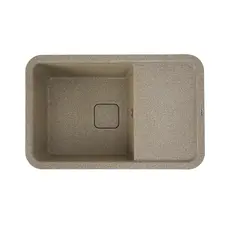 Гранітна мийка для кухні Platinum 7850 CUBE матова Карамель