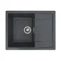 Гранітна мийка для кухні Platinum 6550 INTENSO матова Графіт