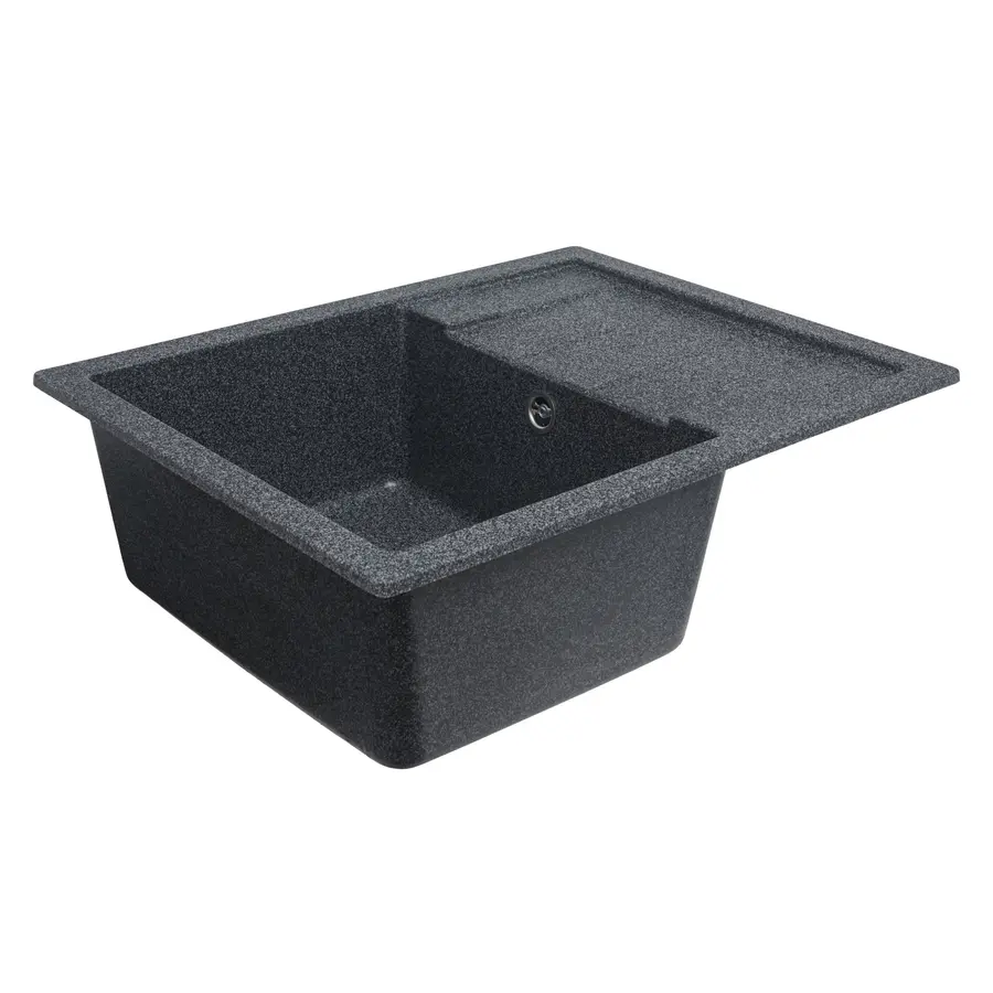 Гранітна мийка для кухні Platinum 6550 INTENSO матова Графіт